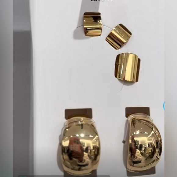 ZARA Pack of Golden Jewel Earcuff NWT ✨✨⭐️⭐️ - Picture 1 of 5
